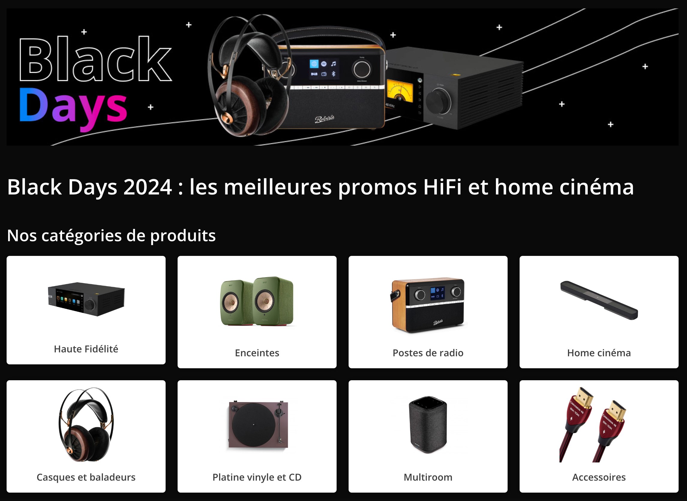 Toutes les promos Black Friday en HiFi et audio-vidéo sur laboutiquederic.com